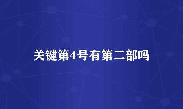 关键第4号有第二部吗