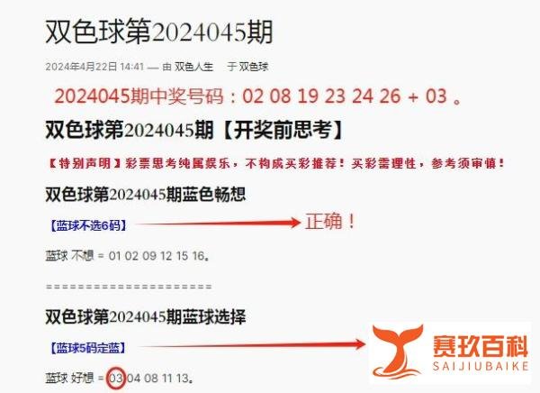 双色球第2024045期【开奖后验证】：【蓝球不选6码】==》正确！！【蓝球5码定蓝】==》正确！！
