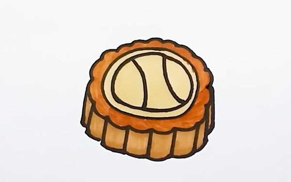 简笔画月饼怎么画简单又可爱