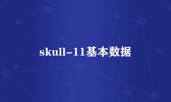 skull-11基本数据