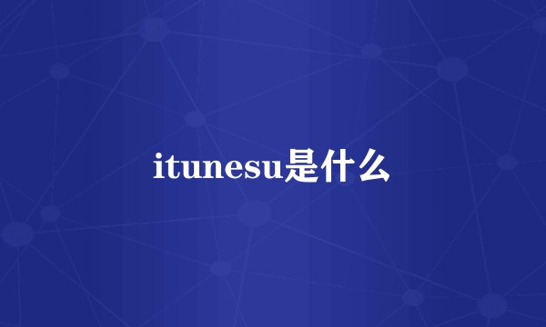 itunesu是什么