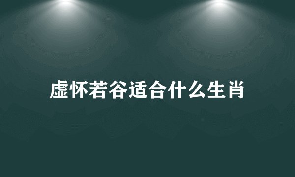 虚怀若谷适合什么生肖
