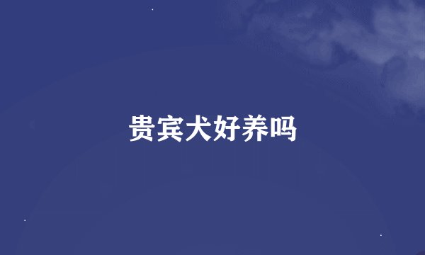 贵宾犬好养吗