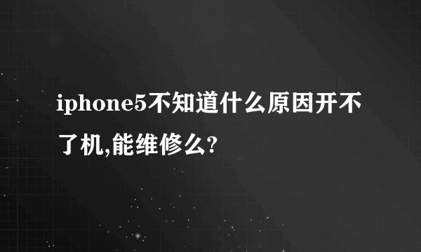 iphone5不知道什么原因开不了机,能维修么?