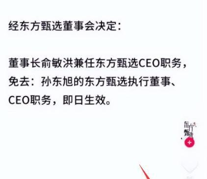 后续！东方甄选CEO孙东旭被辞退！本人学历被扒，网友曝光其人品