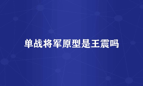 单战将军原型是王震吗