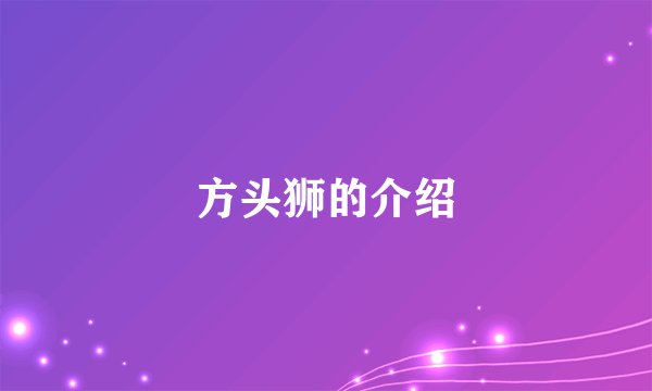 方头狮的介绍