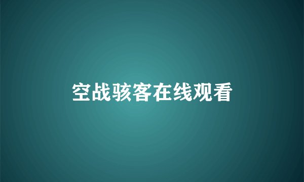 空战骇客在线观看
