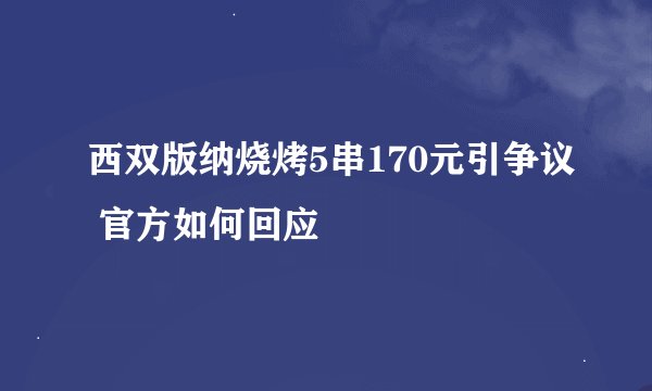西双版纳烧烤5串170元引争议 官方如何回应