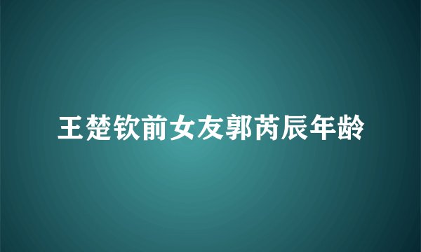 王楚钦前女友郭芮辰年龄