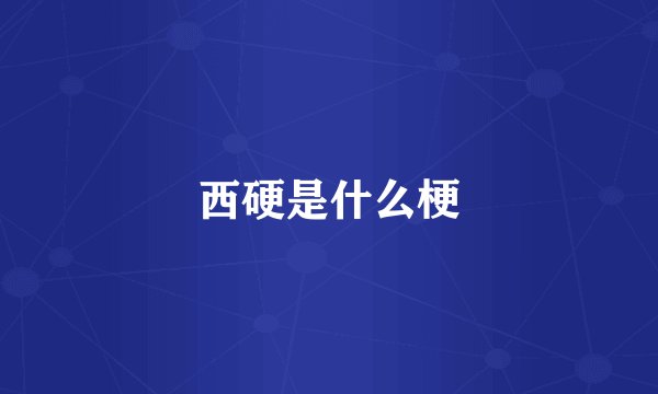 西硬是什么梗