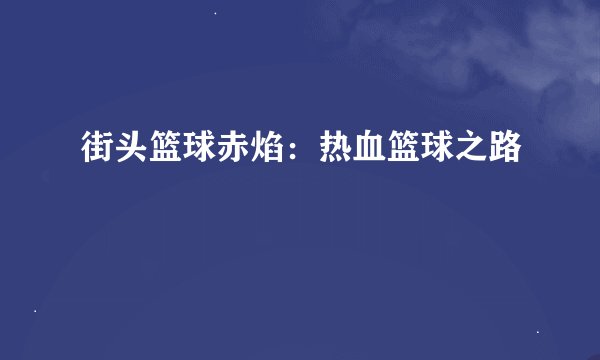 街头篮球赤焰：热血篮球之路