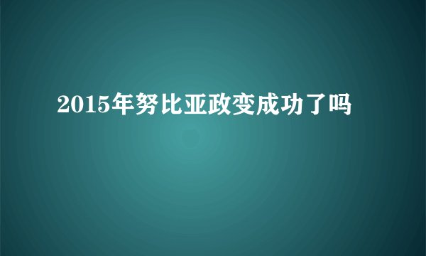 2015年努比亚政变成功了吗