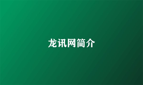 龙讯网简介
