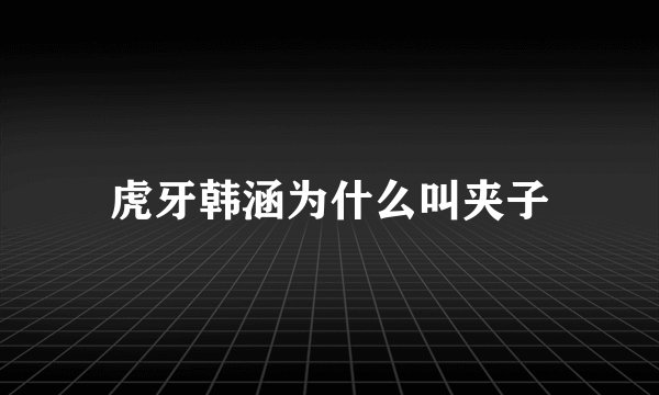 虎牙韩涵为什么叫夹子