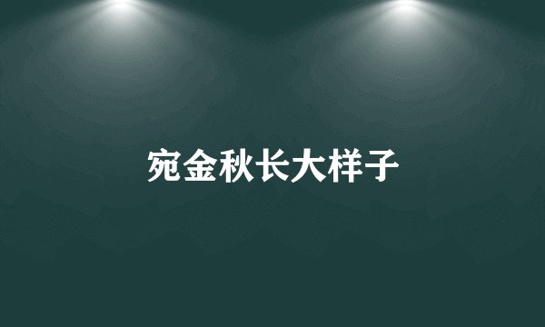 宛金秋长大样子