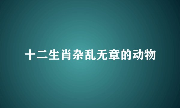 十二生肖杂乱无章的动物