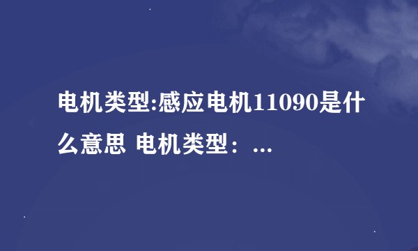 电机类型:感应电机11090是什么意思 电机类型：感应电机（11090）是什么意思？