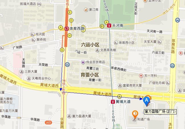 白云机场到黄埔大道西大道西富力盈隆广场怎么坐地铁