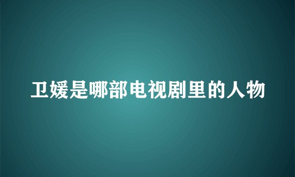 卫媛是哪部电视剧里的人物