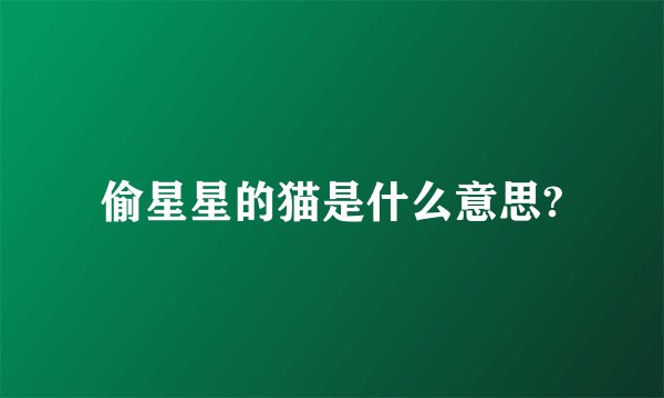偷星星的猫是什么意思?