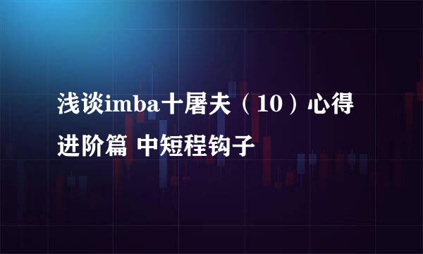 浅谈imba十屠夫（10）心得进阶篇 中短程钩子