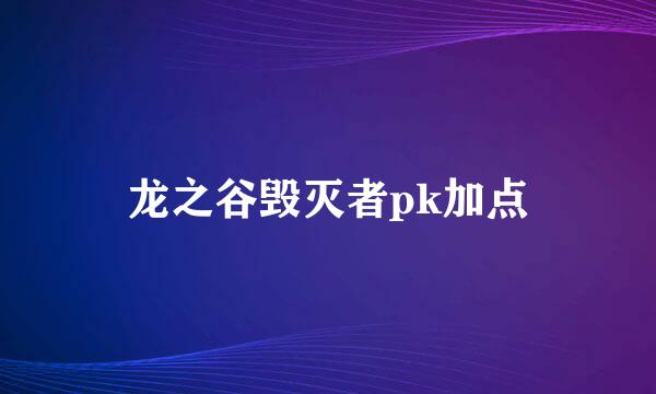 龙之谷毁灭者pk加点