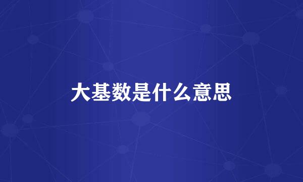 大基数是什么意思