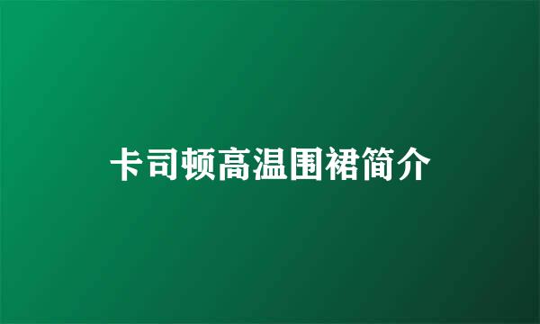 卡司顿高温围裙简介