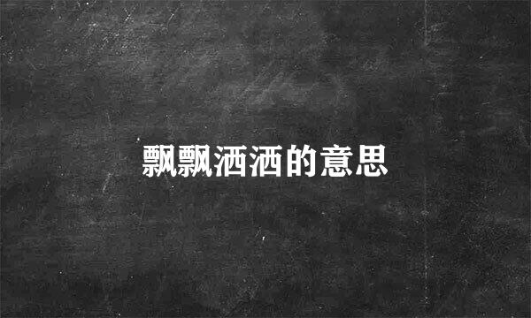 飘飘洒洒的意思