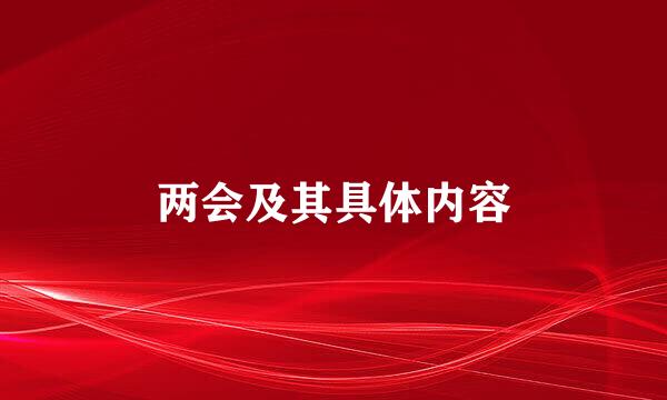 两会及其具体内容