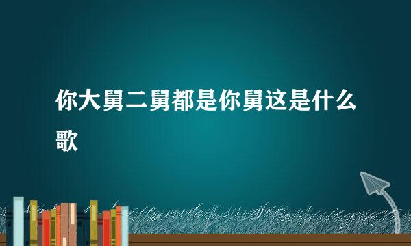 你大舅二舅都是你舅这是什么歌