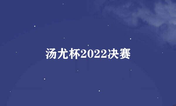 汤尤杯2022决赛
