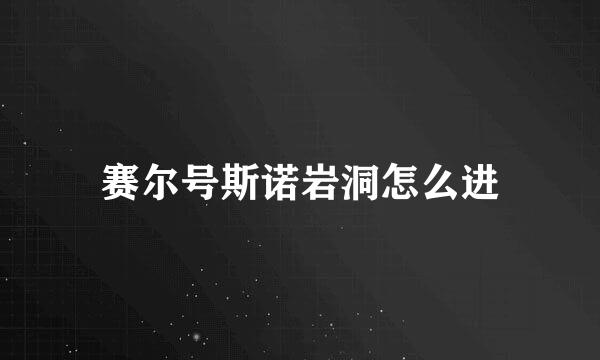 赛尔号斯诺岩洞怎么进