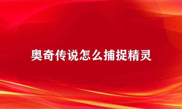 奥奇传说怎么捕捉精灵