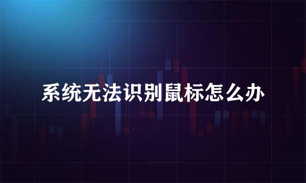 系统无法识别鼠标怎么办