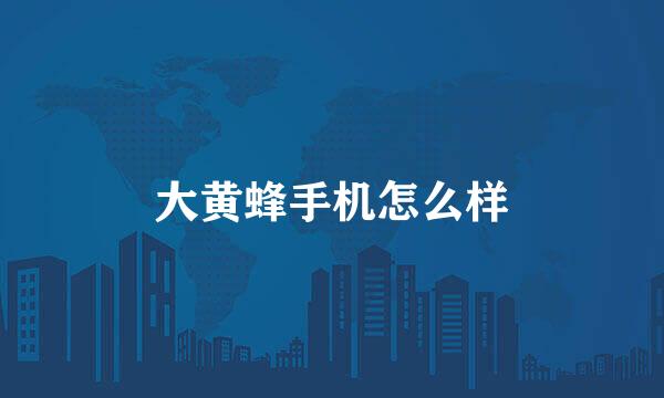 大黄蜂手机怎么样