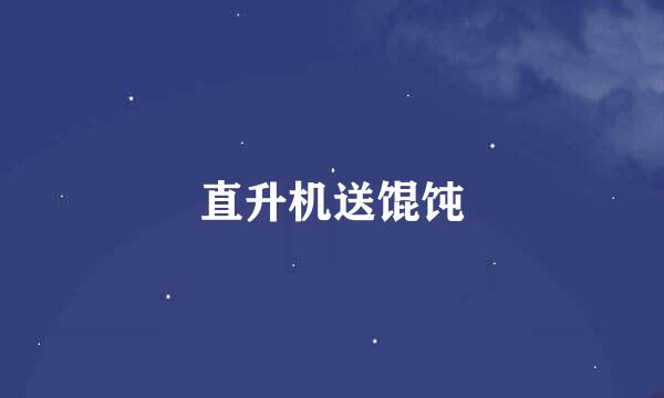 直升机送馄饨