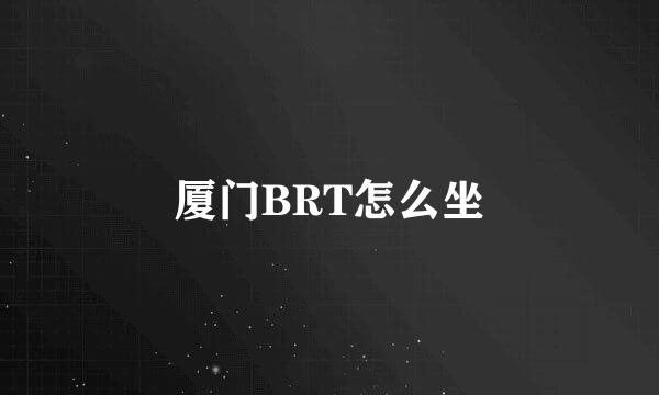 厦门BRT怎么坐