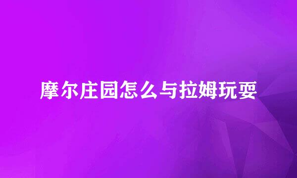 摩尔庄园怎么与拉姆玩耍
