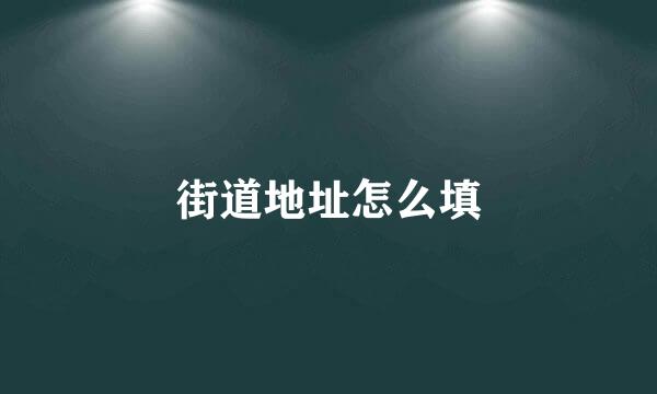 街道地址怎么填