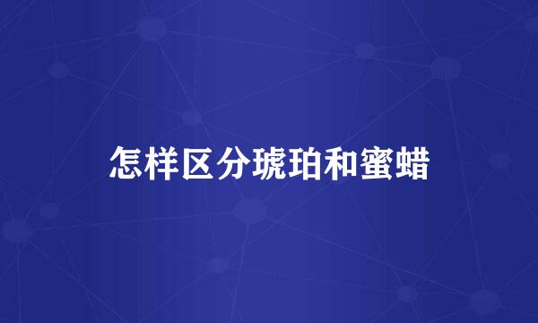 怎样区分琥珀和蜜蜡