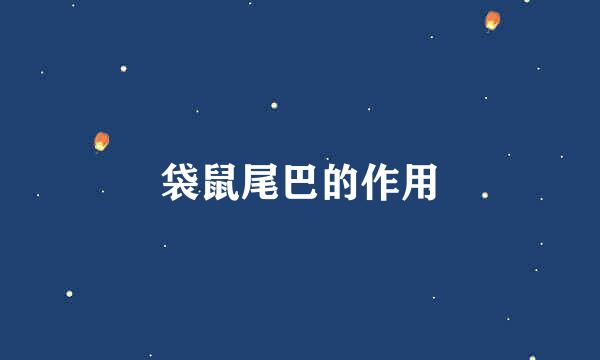 袋鼠尾巴的作用
