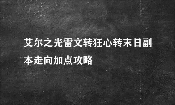 艾尔之光雷文转狂心转末日副本走向加点攻略