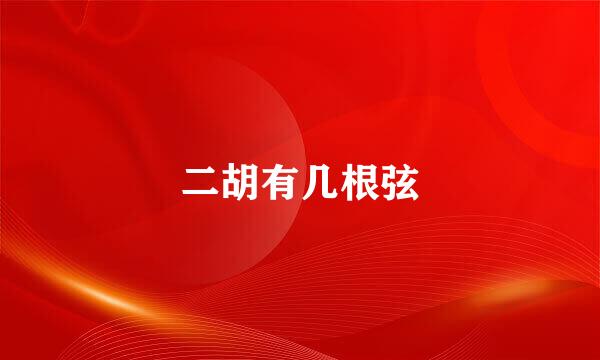 二胡有几根弦