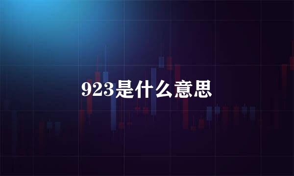 923是什么意思
