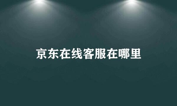 京东在线客服在哪里