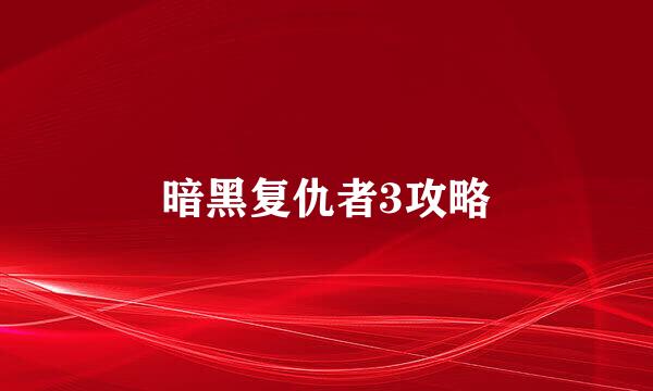 暗黑复仇者3攻略
