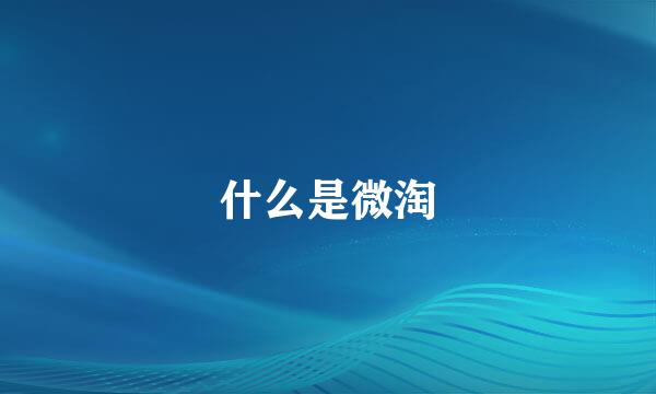 什么是微淘