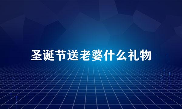 圣诞节送老婆什么礼物